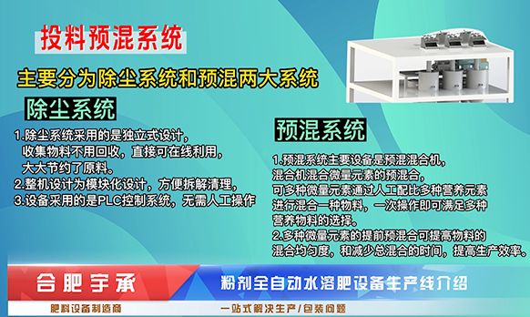 全自动水溶肥生产线设备：预混合系统