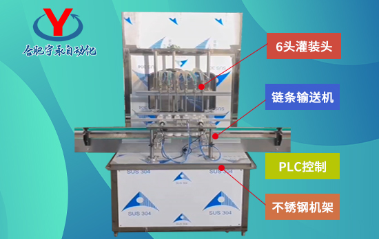 合肥宇承：新一代6头液体灌装机